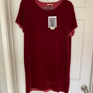 COPY - NATION LTD Velour Red Dress